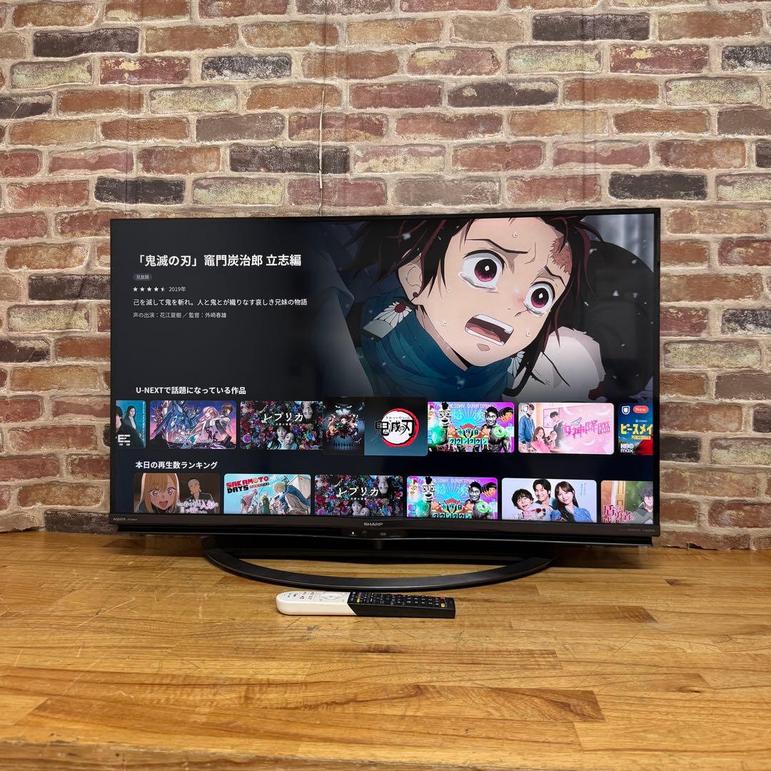 シャープ 40V型 4K液晶テレビ AQUOS 4T-C40AJ1 動画アプリ○