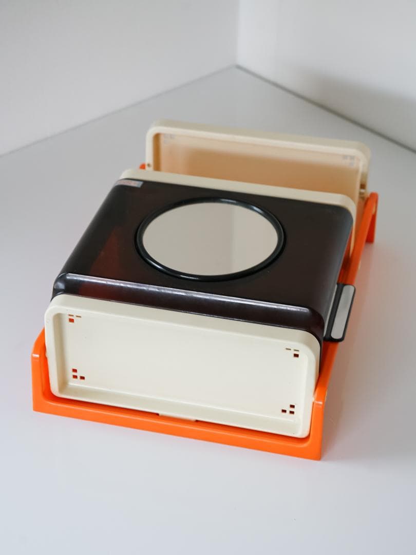 60-70's ミラー付 ウォールシェルフ/棚 スペースエイジ レトロポップ