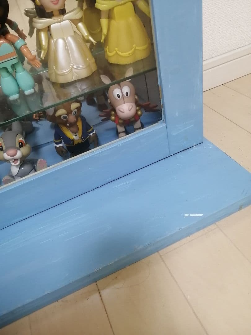 コレクションガラスケース アンティークブルー　フィギュア