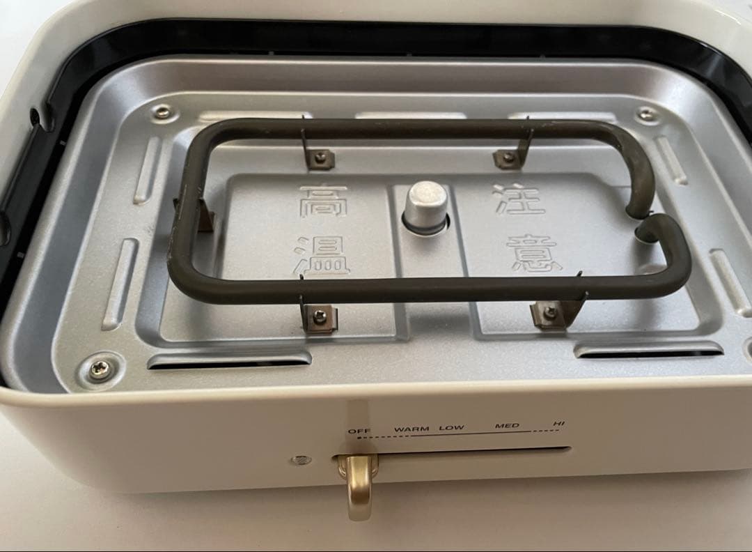 BRUNO コンパクトホットプレート ホワイト 【平面プレート&木ベラ未使用品】