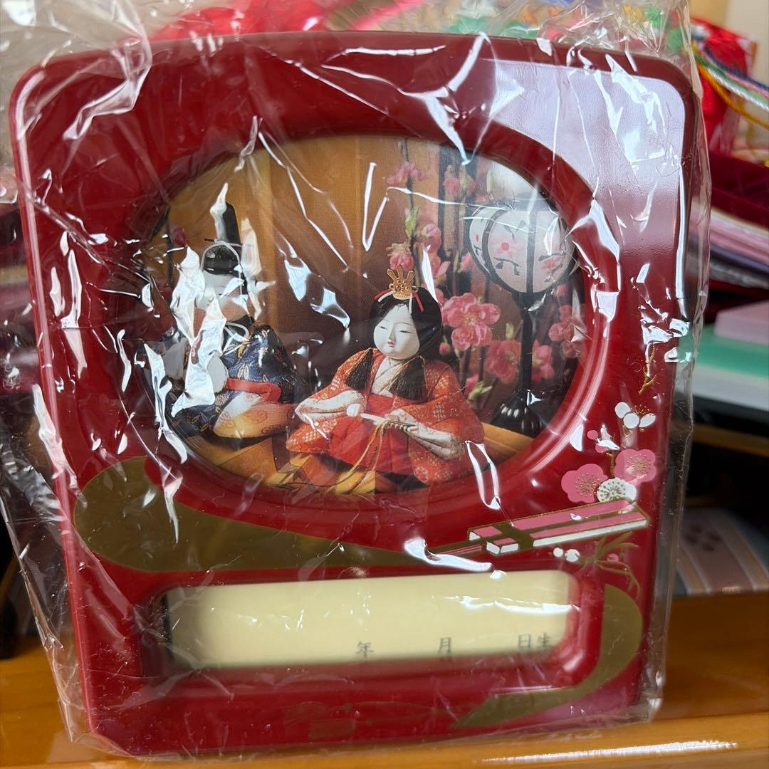 ①雛人形セット 平安豊久　特選 木製台付き　難あり
