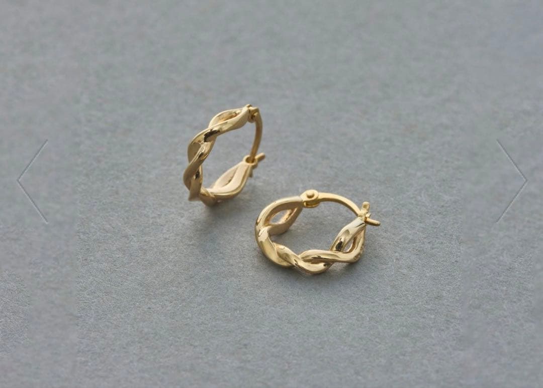し*ー様 ete K10YG ツイスト フープ ピアス　片耳のみ