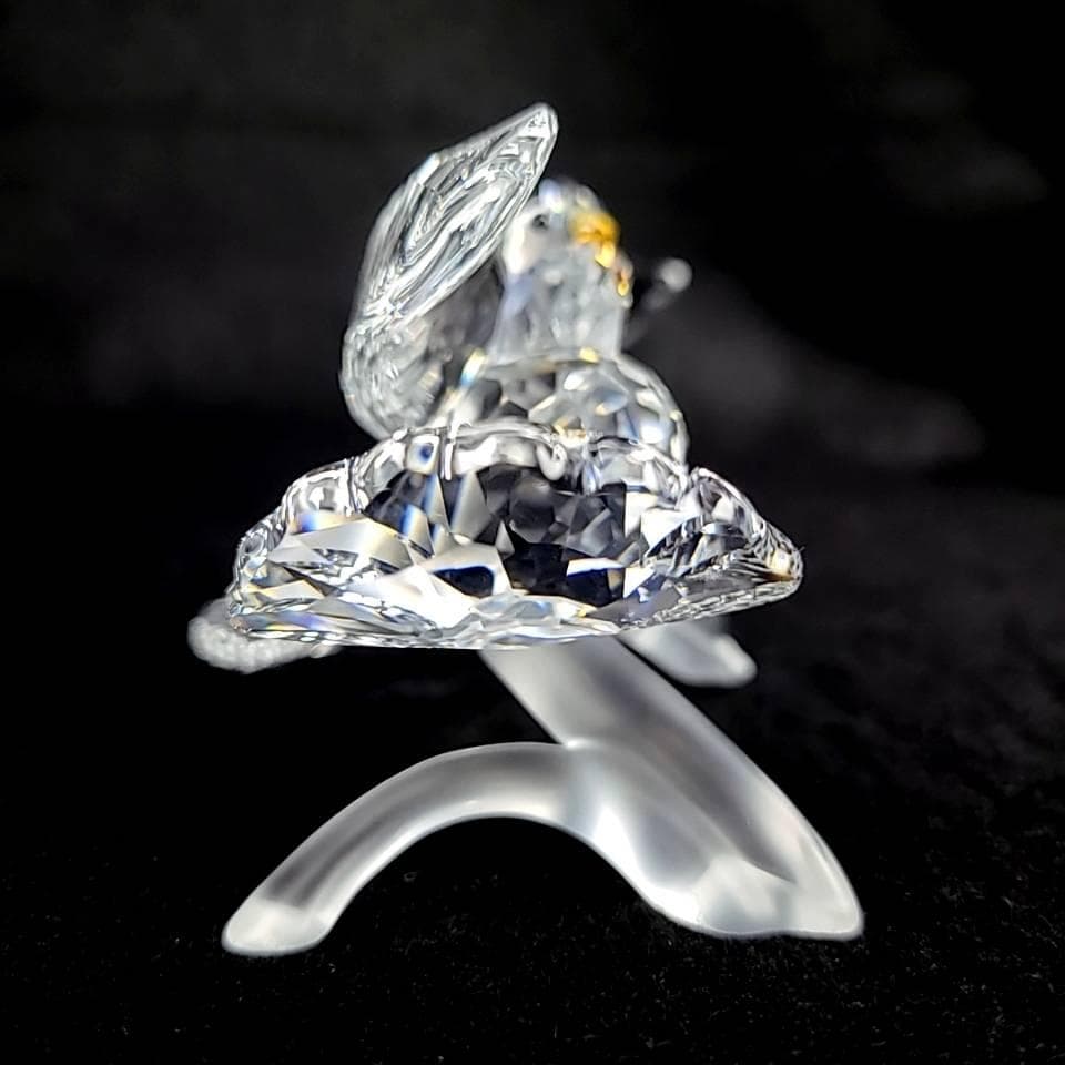 ◆未使用級◆スワロフスキー　キジバト　鳥　鳩　置物　箱つき