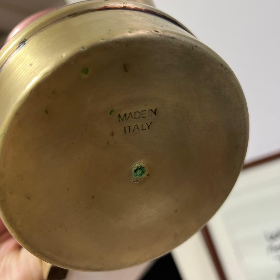 イタリア製　カゾラロ社　オリエーラ【オイル差し】アンティーク銅真鍮ティーポット