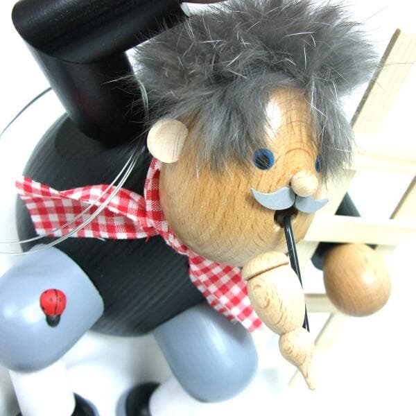 ドイツ製　木製　ヴィンテージ　パイプ人形　煙り出し人形　煙突掃除屋さん