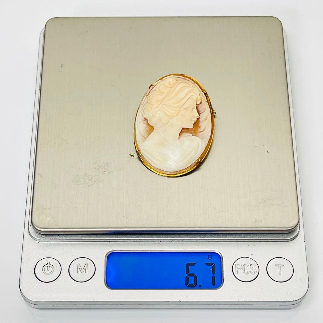 み*い様 カメオK18ブローチとペンダント2way 6.7g