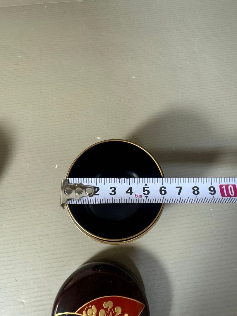 2384 茶道具　中棗 なつめ 2客　扇面 金彩