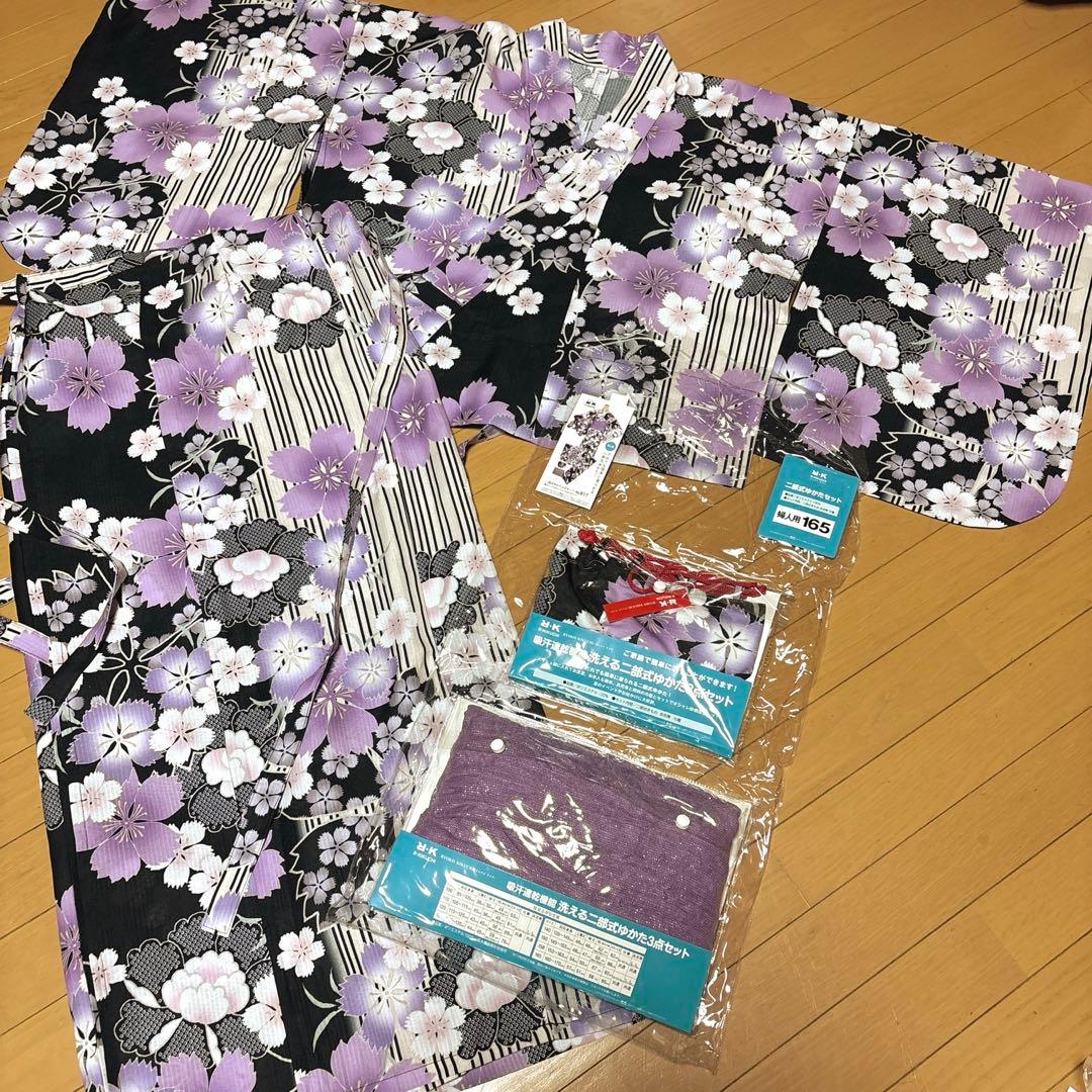 値下げ　新品　未使用　定価15000円位　浴衣　2部式　セパレート　L 夏祭り
