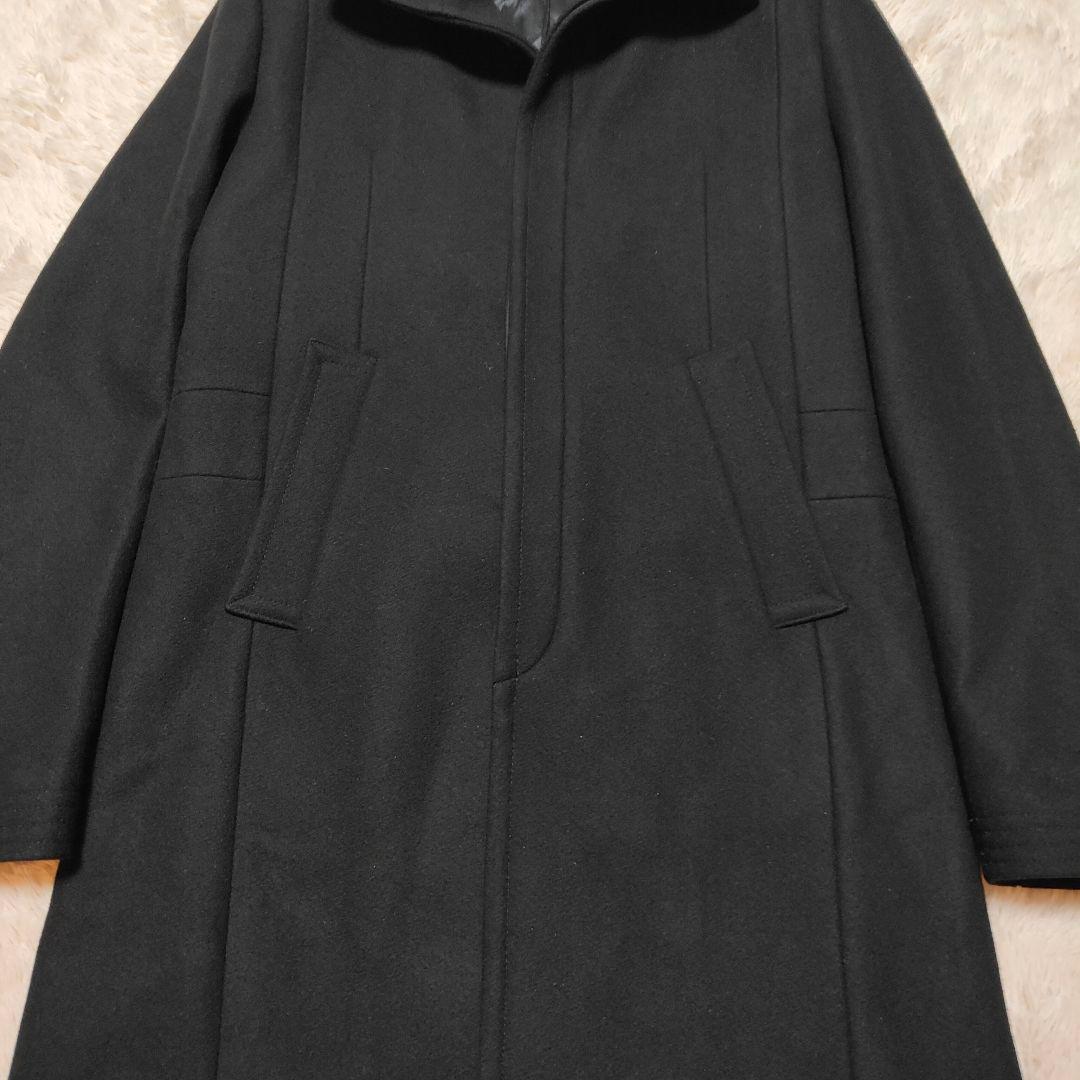 美品✨GIVENCHY スタンドカラー ウールコート ロング丈 ブラック 44