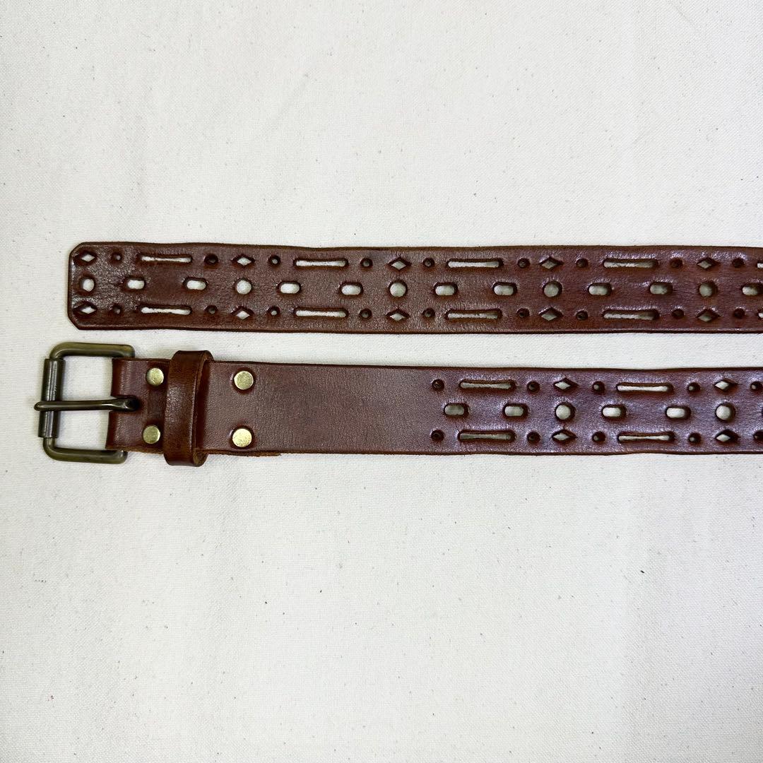 マーガレットハウエル デザイン ブラウンレザーベルト イギリス製