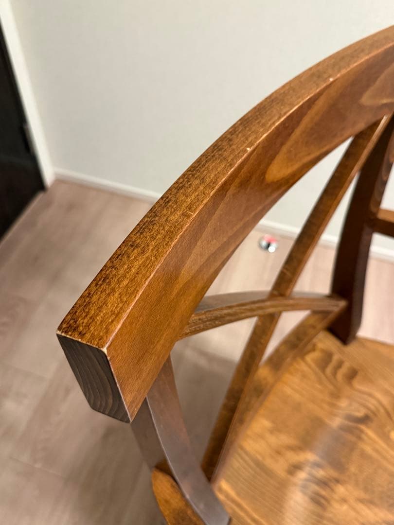 [m]木製ダイニングチェア肘掛付2