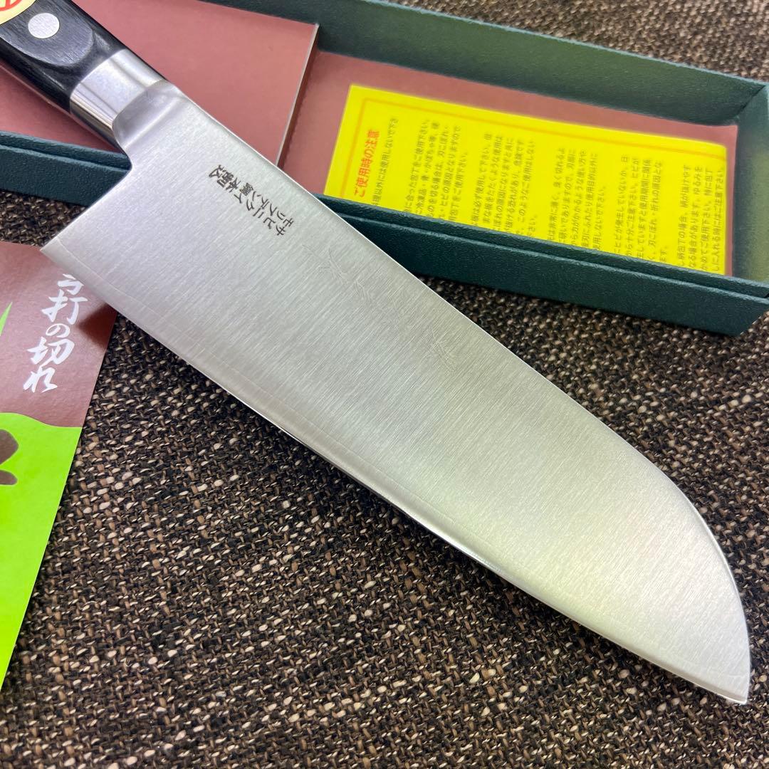 ★新品送料込★堺源吉モリブデン本割込三徳包丁180mm化粧箱入り