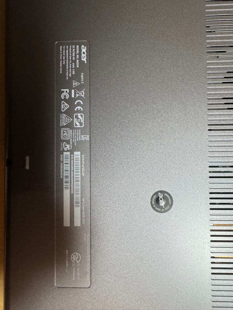 Acer Core i7 15.6インチ ノートPC