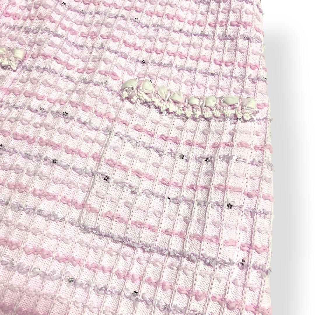 25SS★Rene ルネ コットンツイード ノースリーブワンピース スパンコール