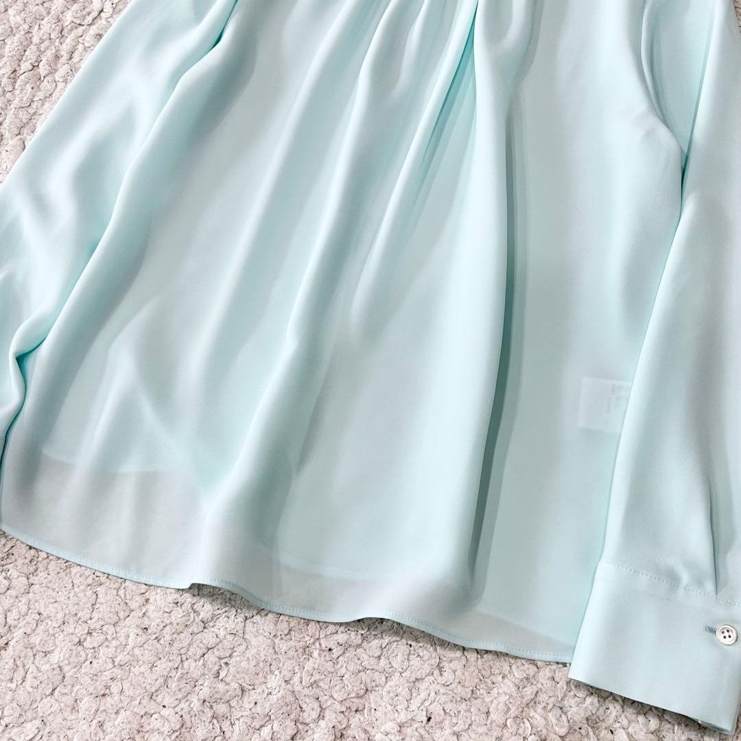 美品 セオリーリュクス 25SS ギャザー ストレッチ ウォッシャブル ブラウス