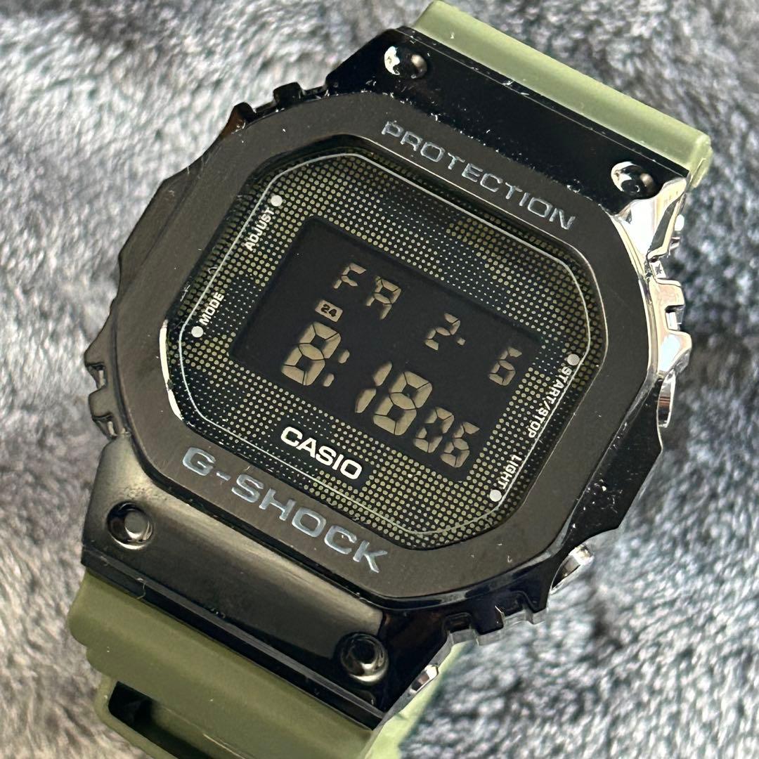 メタル×ミリタリー GM-5600B［美品］カーキグリーン G-SHOCK