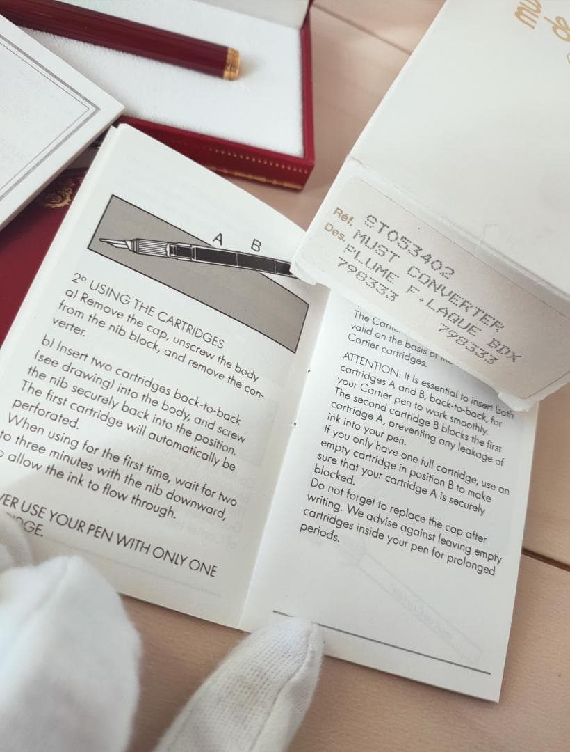 希少 Cartier カルティエ 万年筆 18K 750トリニティ ボルドー