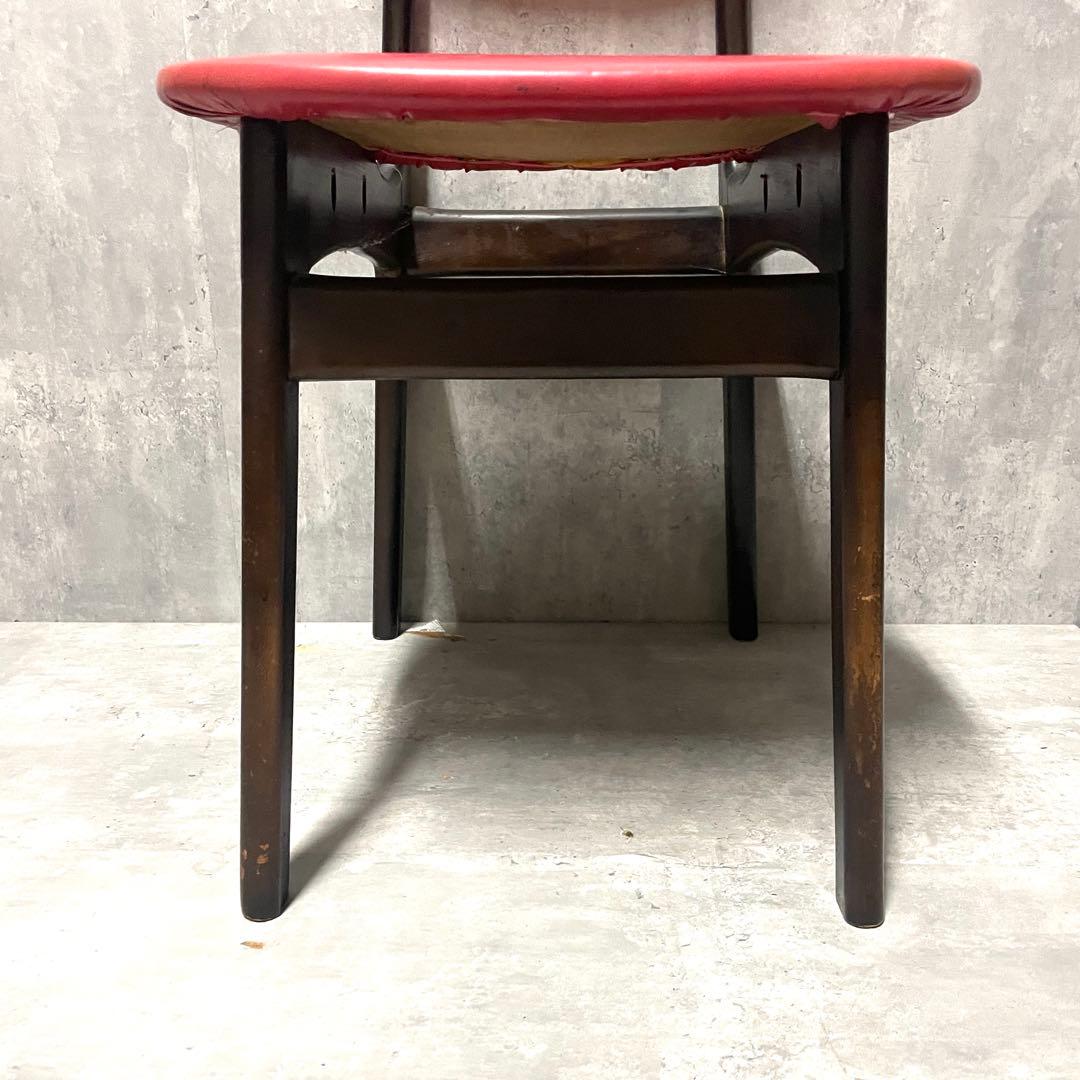 2脚セット② 昭和レトロ 木製 ダイニングチェア 食卓椅子 当時物 古道具