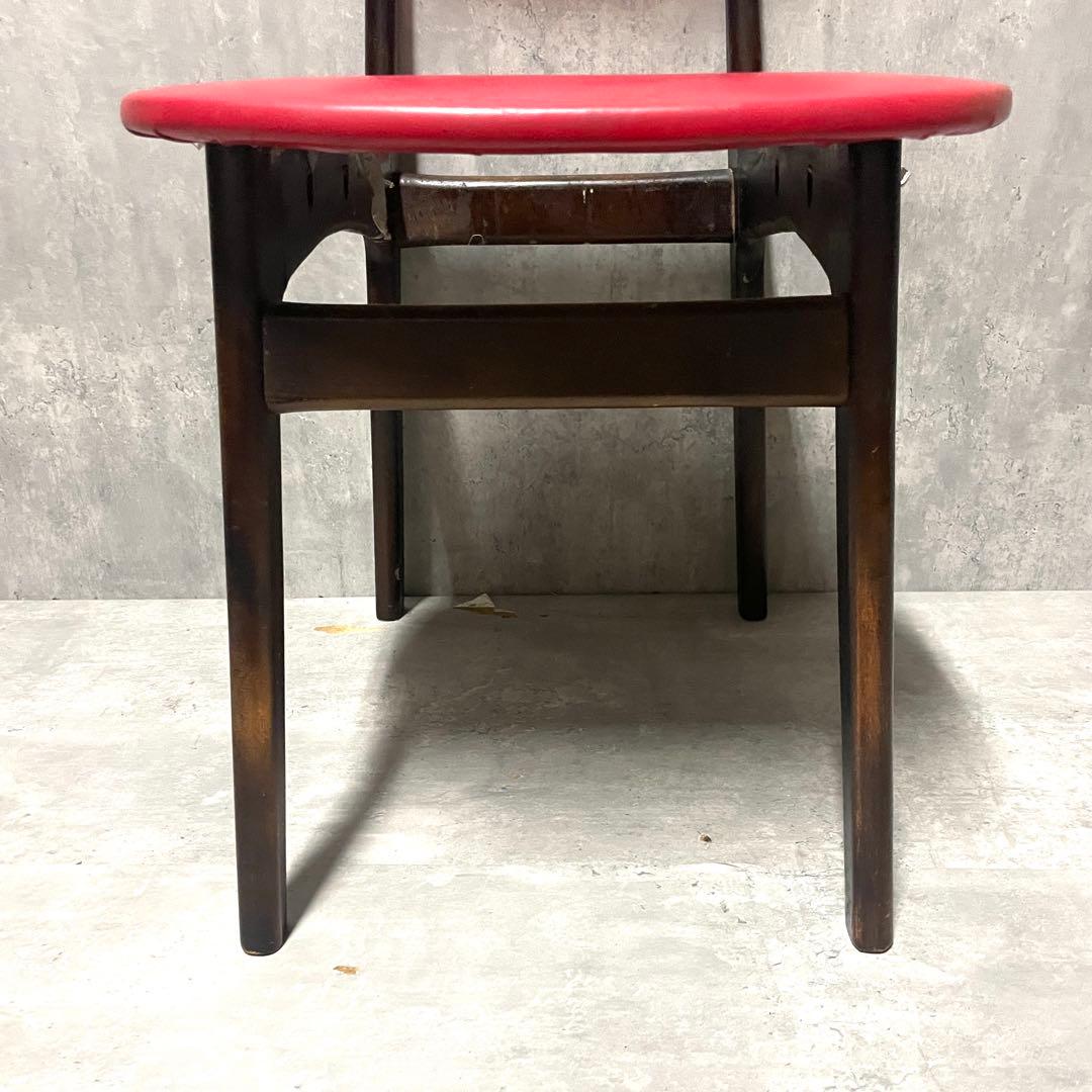 2脚セット② 昭和レトロ 木製 ダイニングチェア 食卓椅子 当時物 古道具