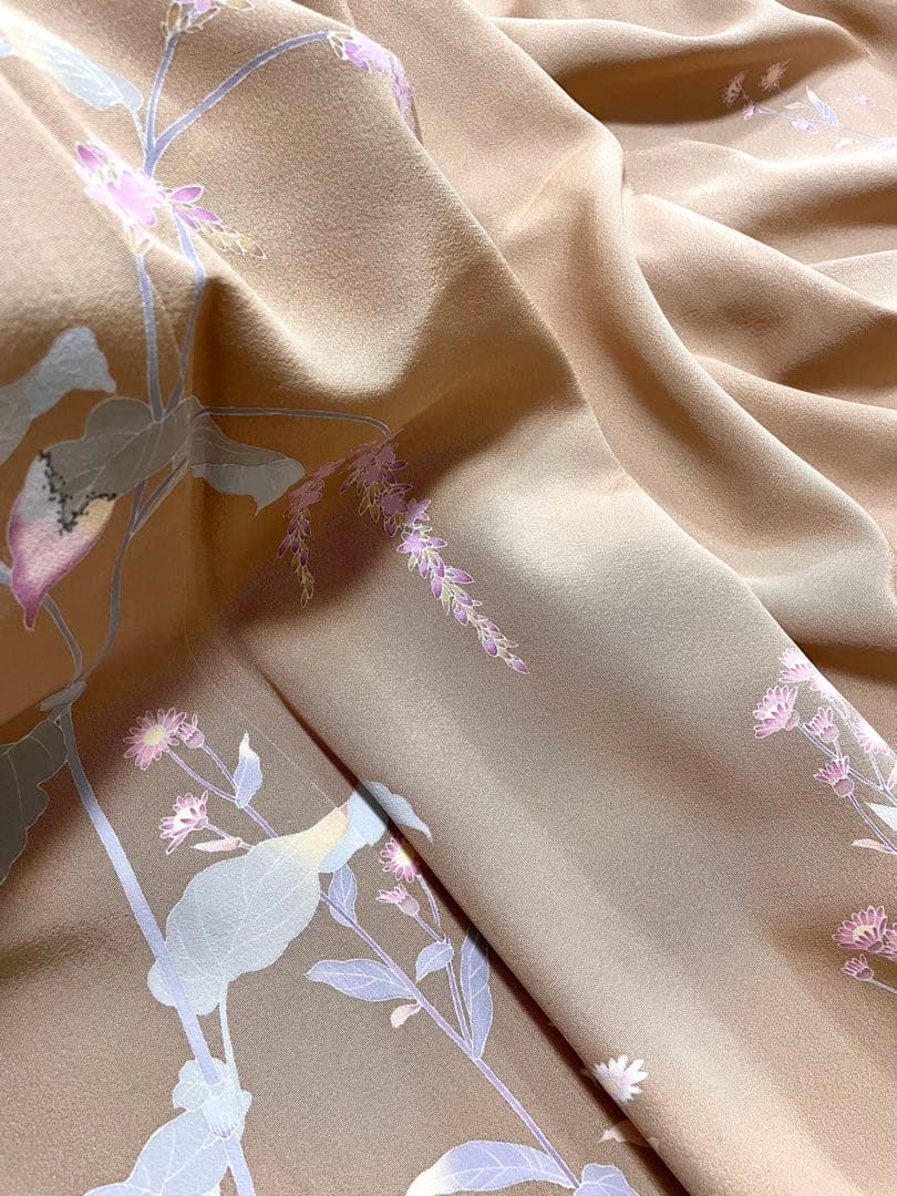 作家物 手描き友禅 付け下げ ひとつ紋