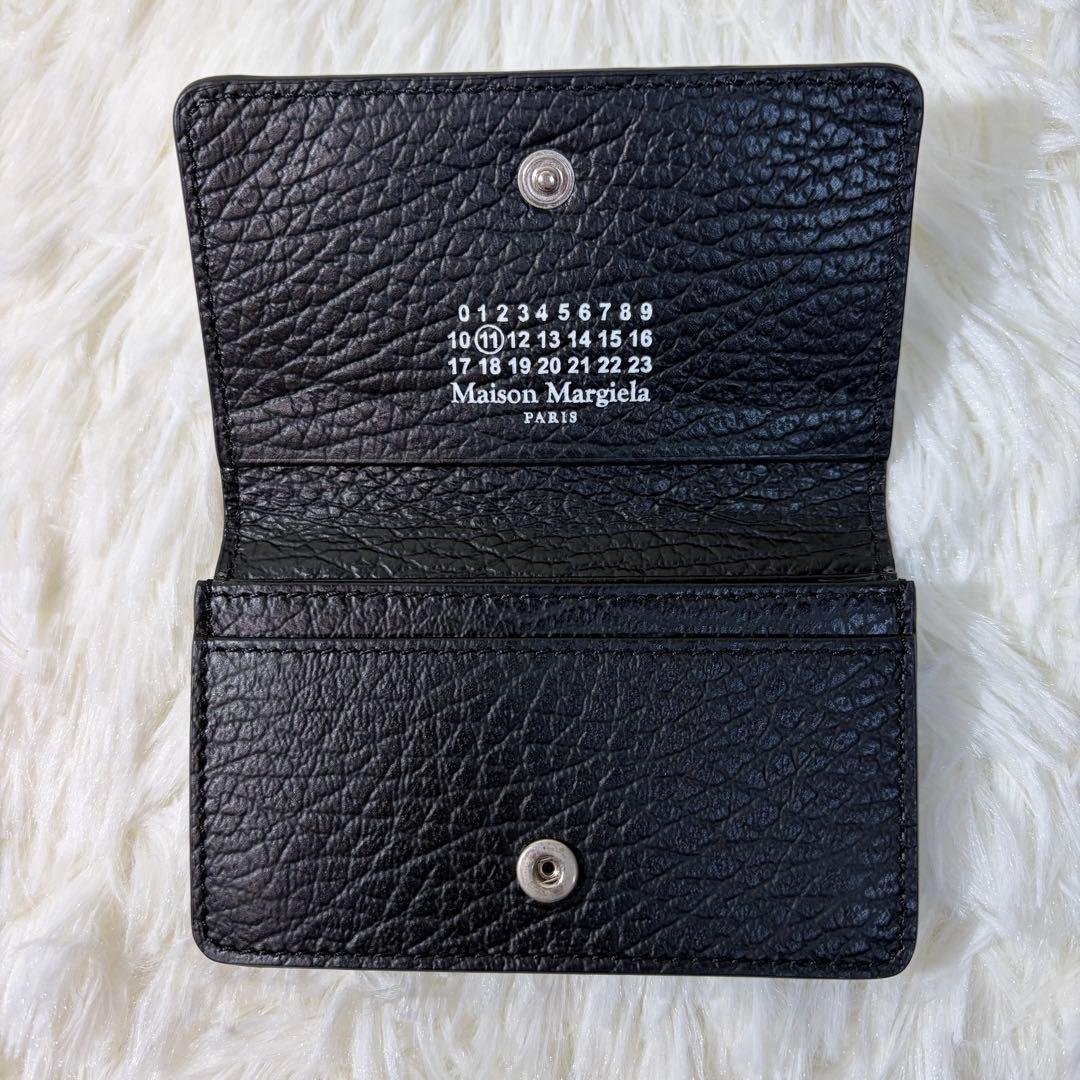 【✨極美品✨】メゾンマルジェラ 4ステッチ 名刺入れ カードケース ブラック