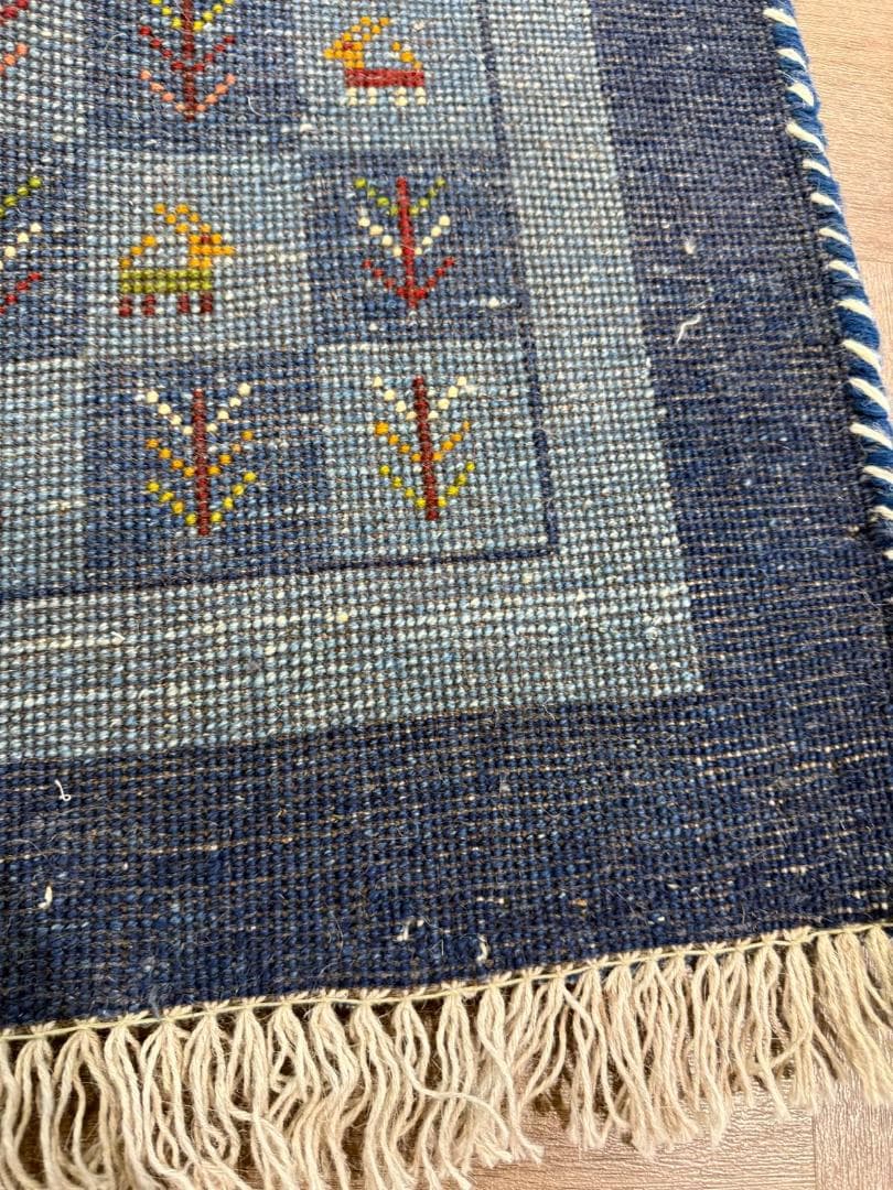 148x56cm ペルシャギャッベ ランナー (ギャベ) ペルシャ絨毯 ギャッベ