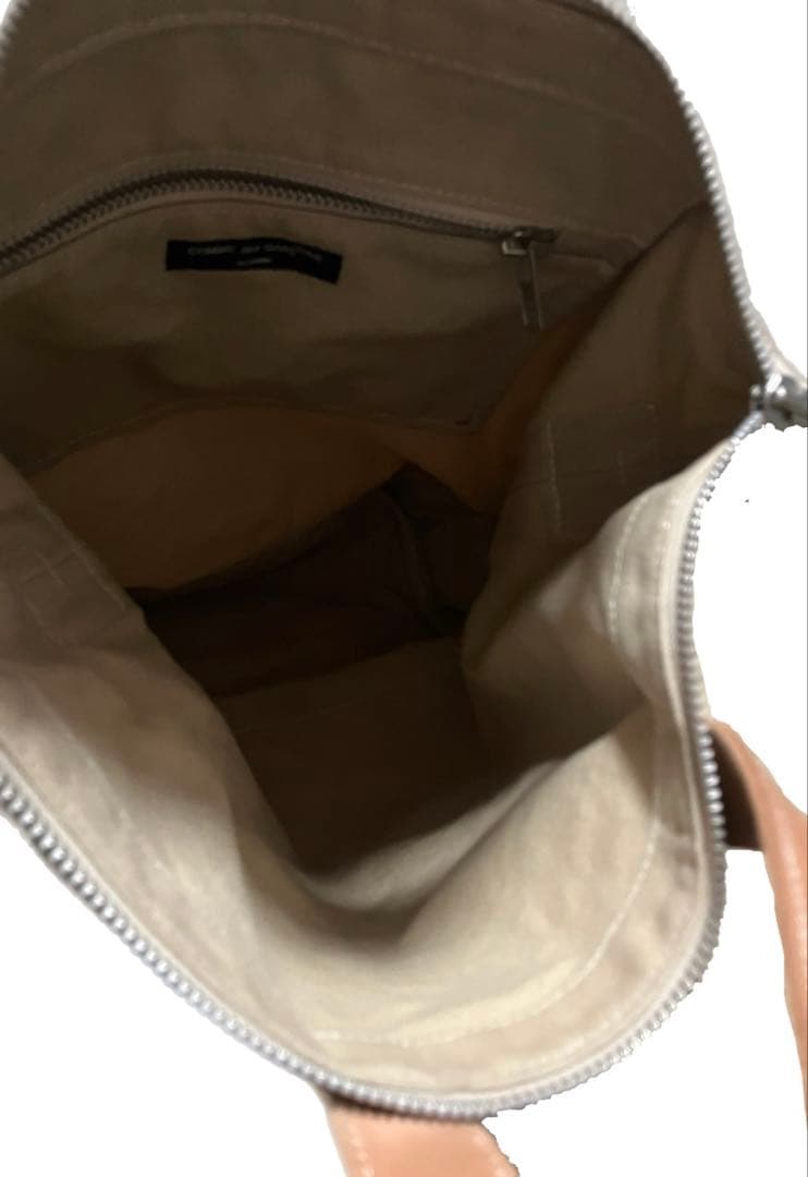 17ss コムデギャルソンオム キャンバス トートバッグ ベージュ ブラウン