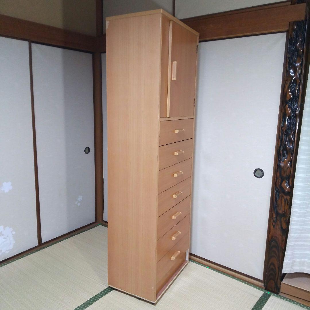 ＊たっぷり収納 整理タンス 3棚&7杯の引出し チェスト キャスター付 衣装