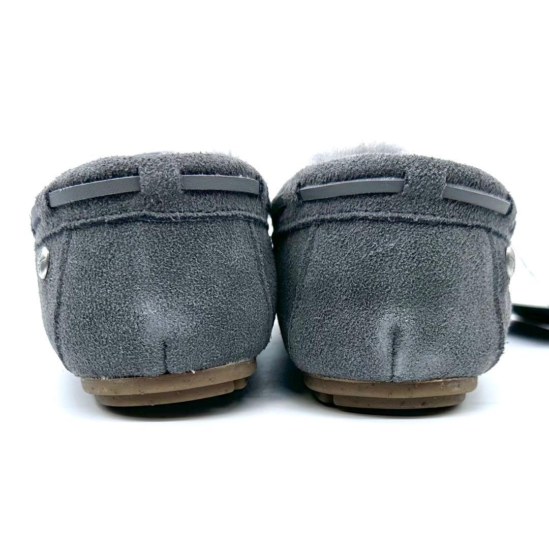未使用タグ付✨EMU Australia モカシン スエード ボア 灰 24cm