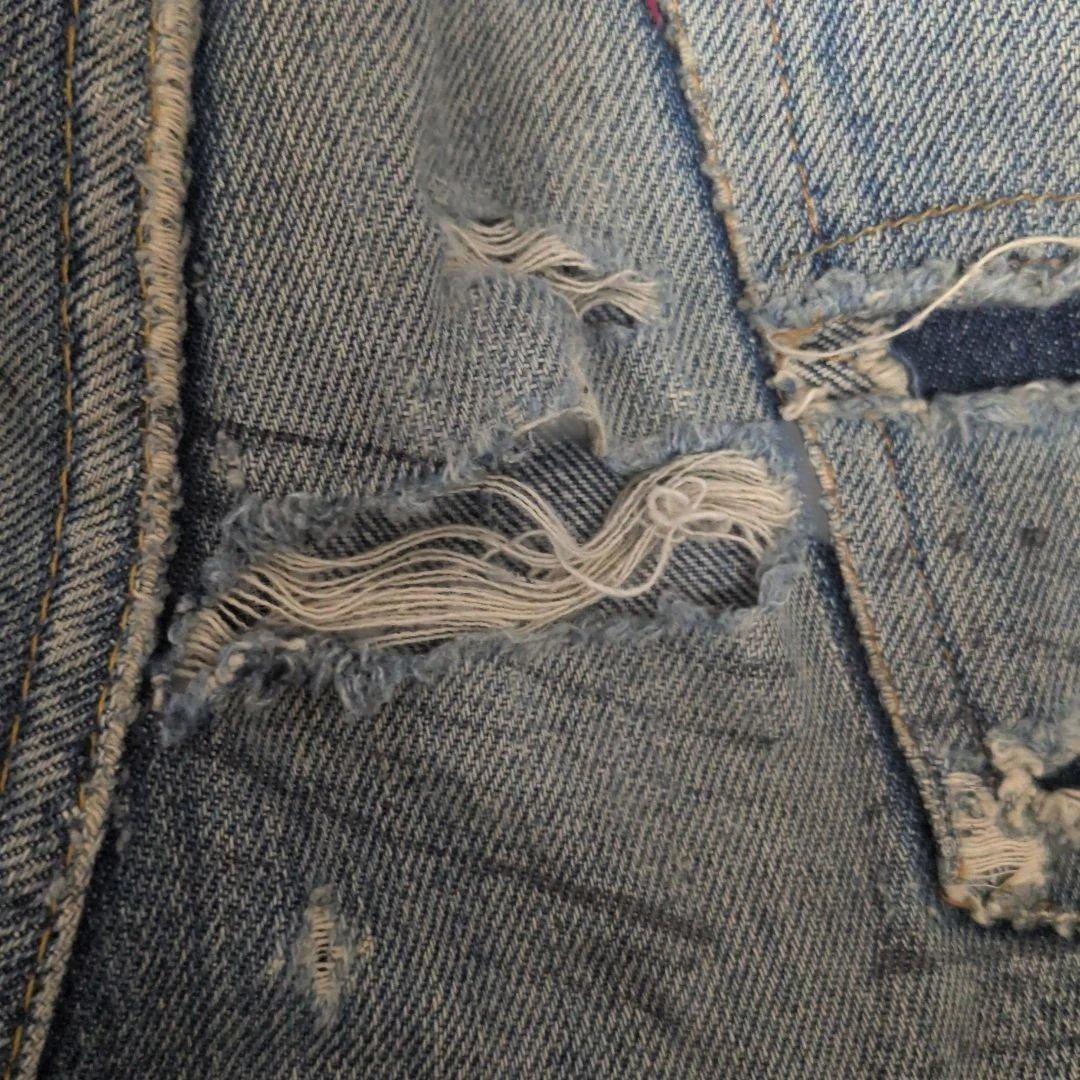 リーバイス　66前期　ダメージ大きい