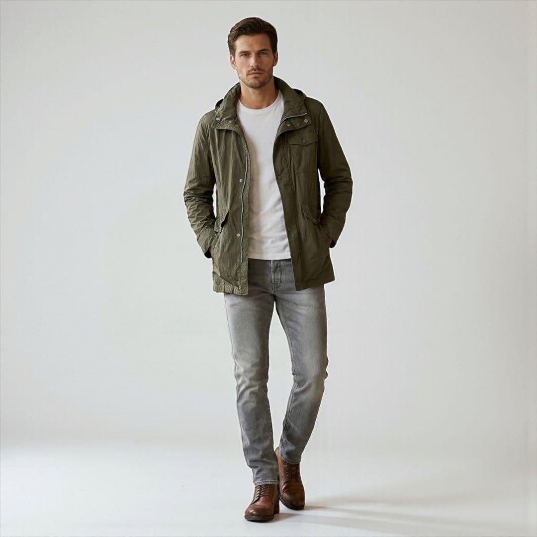 HERNO ヘルノ 撥水 フィールドジャケット 50 カーキ 春アウター 未使用