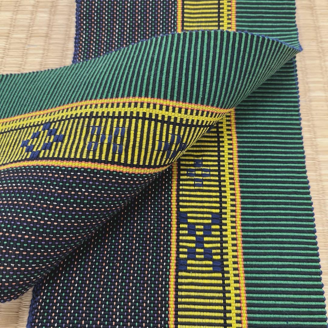 八重山みんさー織 半巾帯 伝統織物