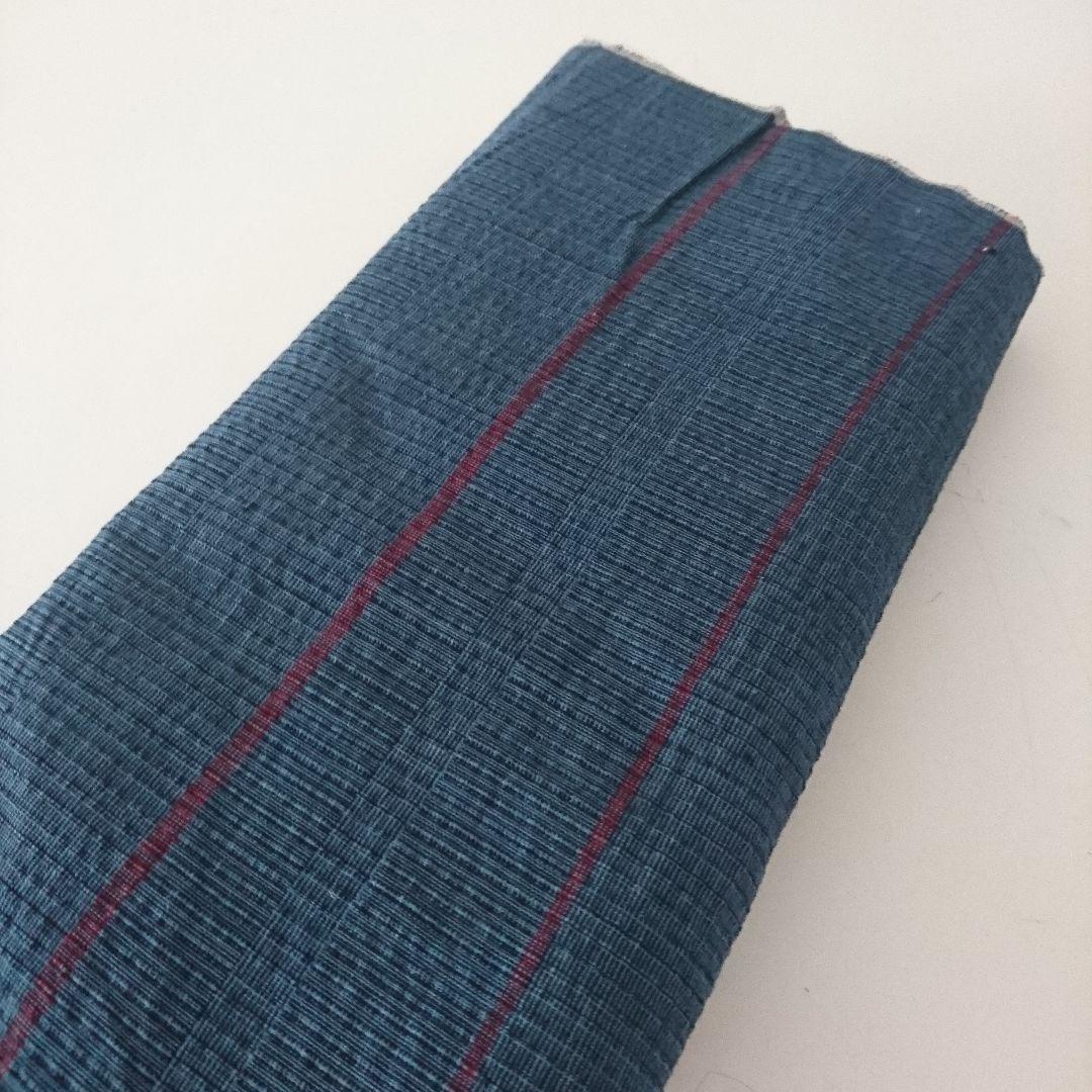 1458★しじら織 正藍染 徳島県 無形文化財 反物