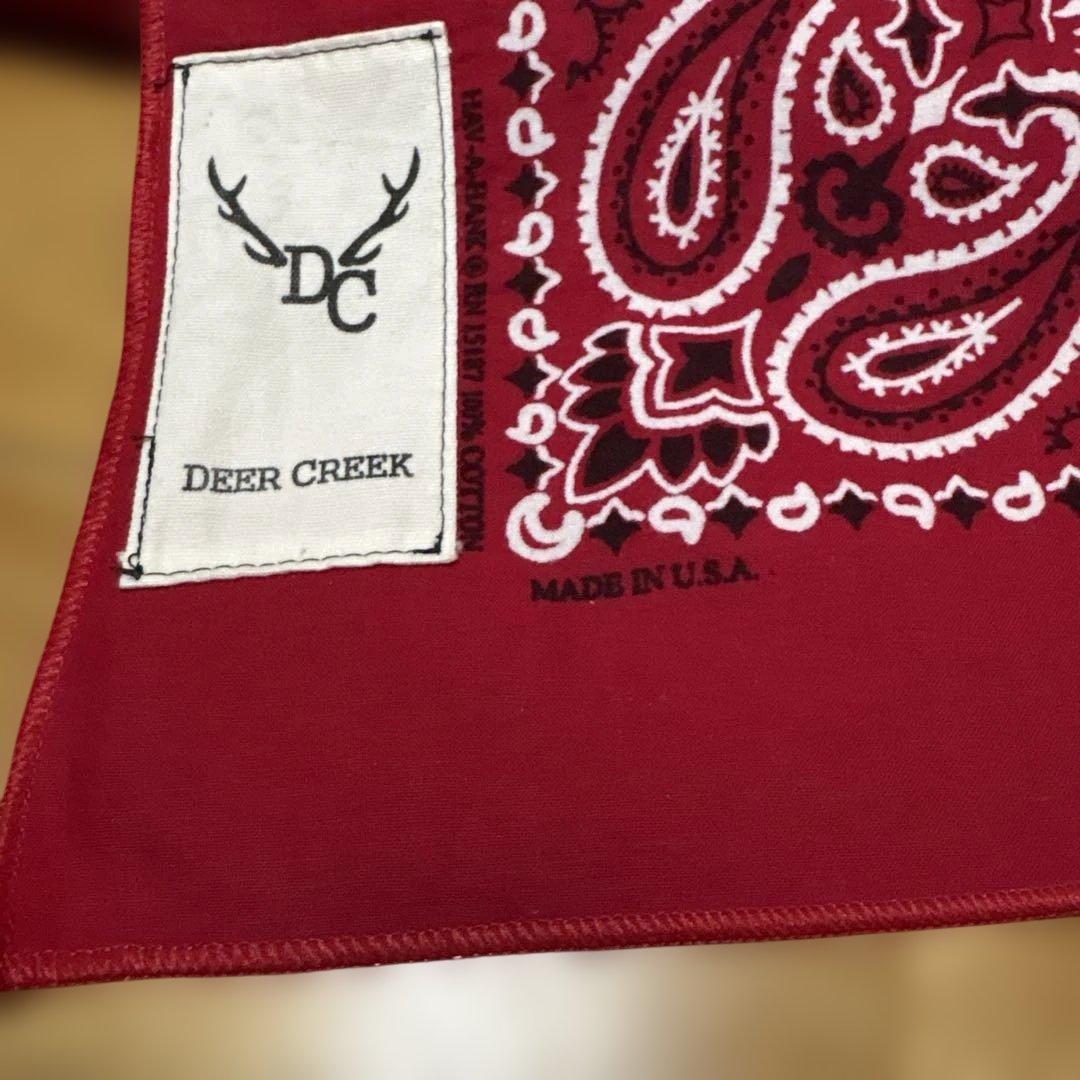 80’sHAV-A-HANK 未裁断ビンテージバンダナ　米国製　レッドペイズリー