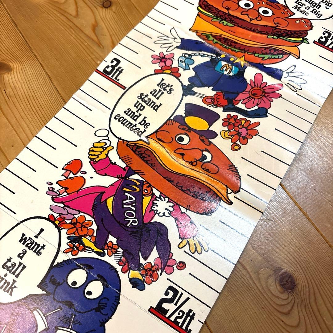 1971年　マクドナルドランド　キャラクター　身長計　ポスター　イービルグリマス
