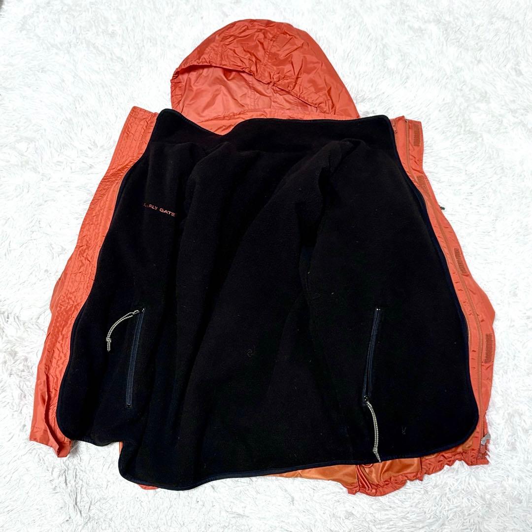 【極美品】パーリーゲイツ　ナイロン　フリースライナー付き　オレンジ　ゴルフ　XL