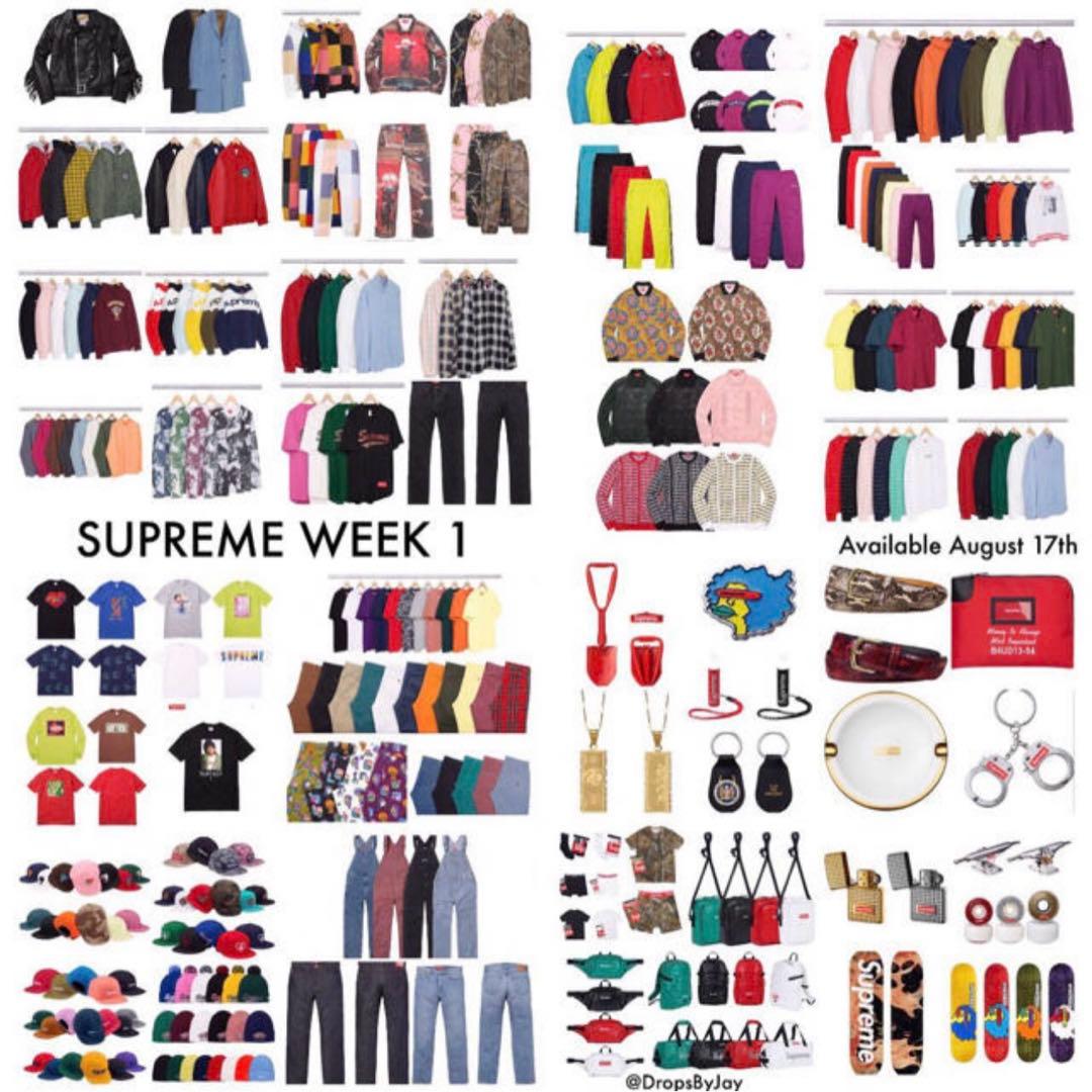 か*う様 シュプリーム17fw Team Crewneck ネイビーM F/W