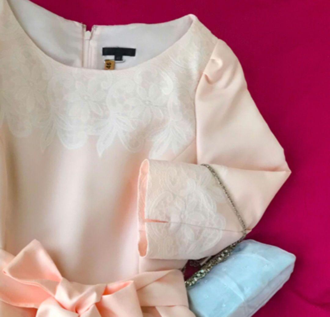 【定価61,950円】レース リボン付 ピンク ワンピース トゥービーシック