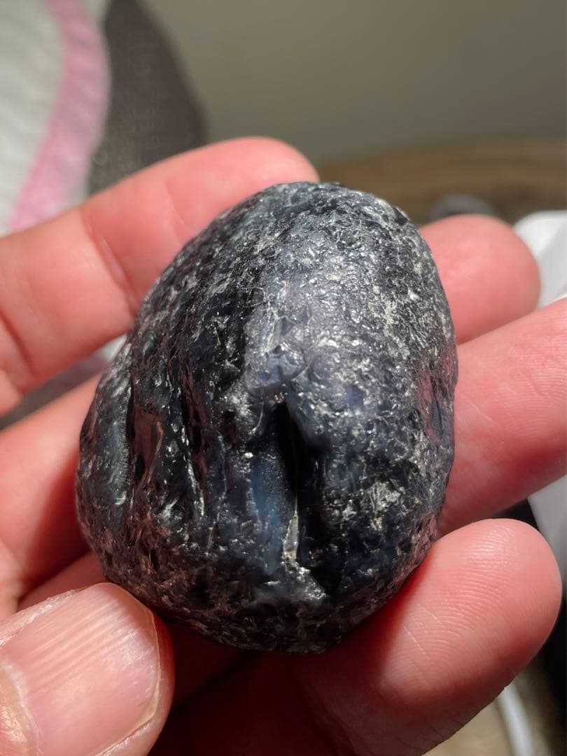 研磨品　十勝石玲瓏　複合色レインボーオブシディアン　特級品