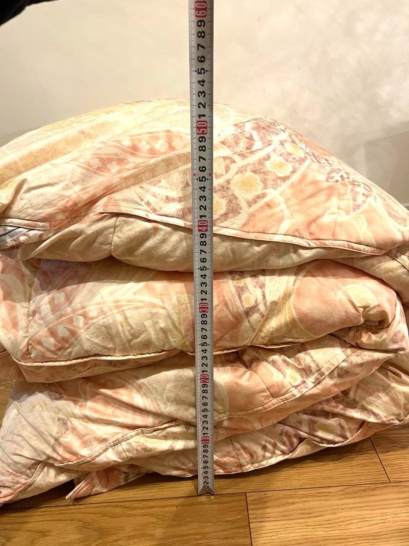 京都西川 ローズ羽毛 シベリア産マザーグース95％シングル ニ層 1.2k 綿