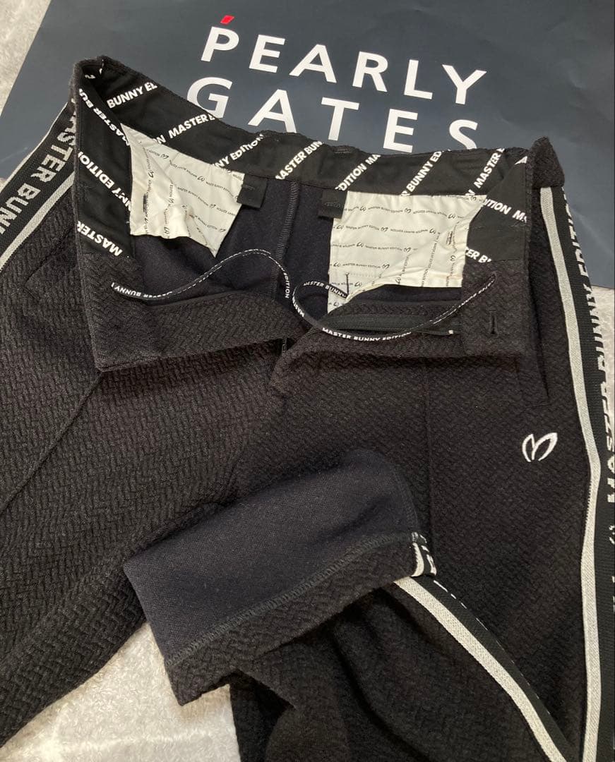 新品 パーリーゲイツ マスターバニー エコロジスタヘリンボンパンツ(4)サイズＭ