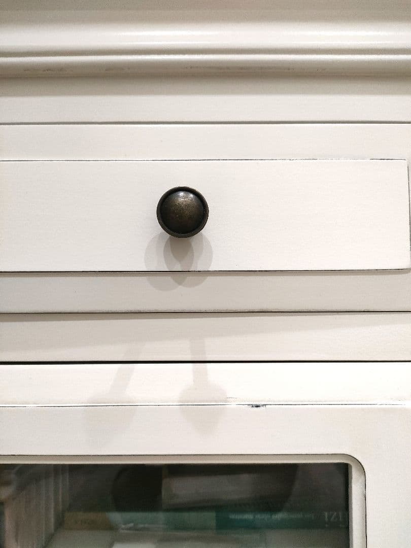 訳あり　キャビネット　白　棚　ホワイト　チェスト フレンチ　アンティーク　姫家具