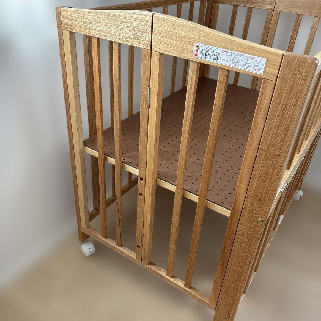 カトージ　ミニベビーベッド 折りたたみ　ナチュラル