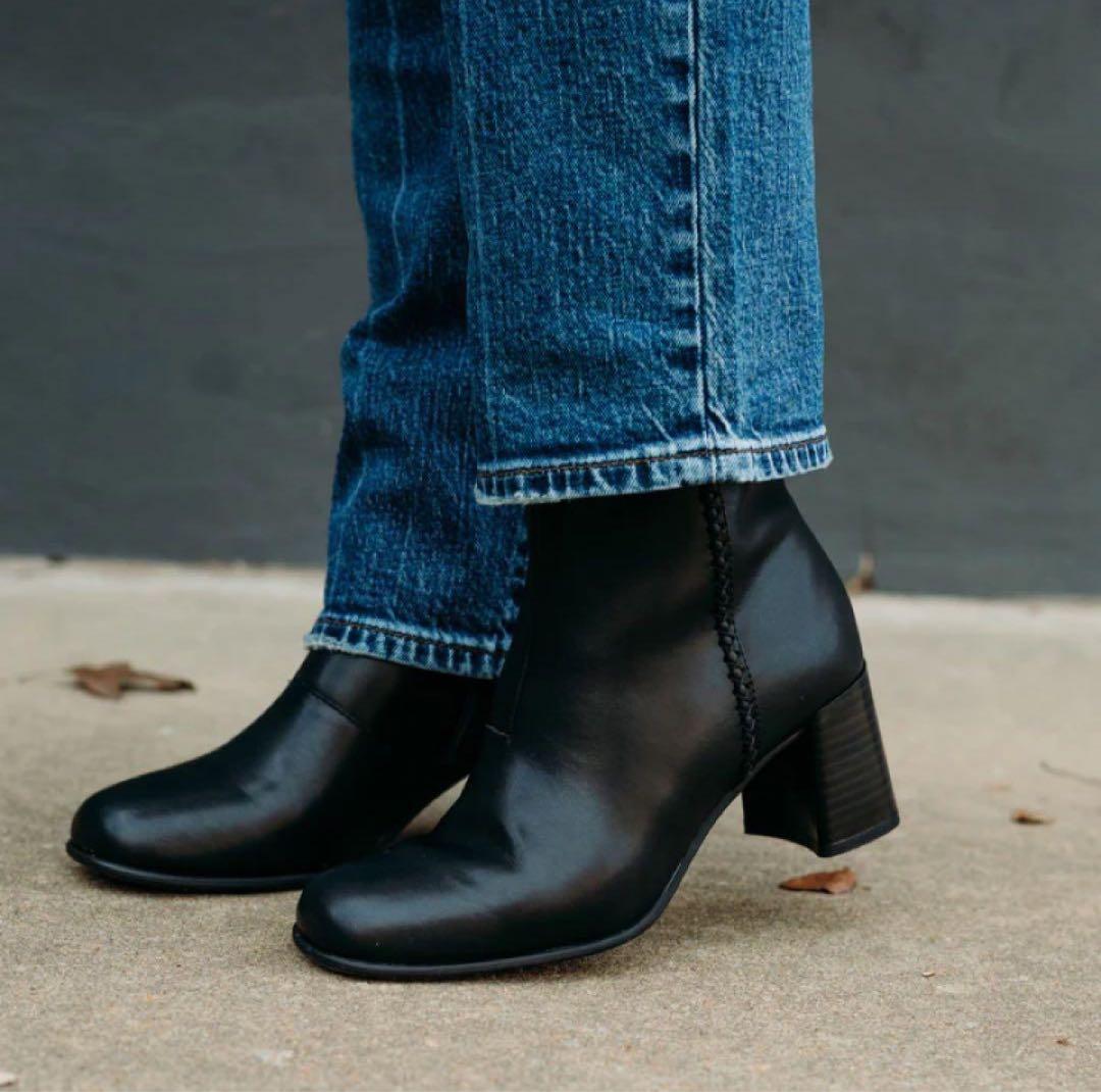 clarks新品クラークスアンクルブーツショット　ブーツブラックレザー　UK4