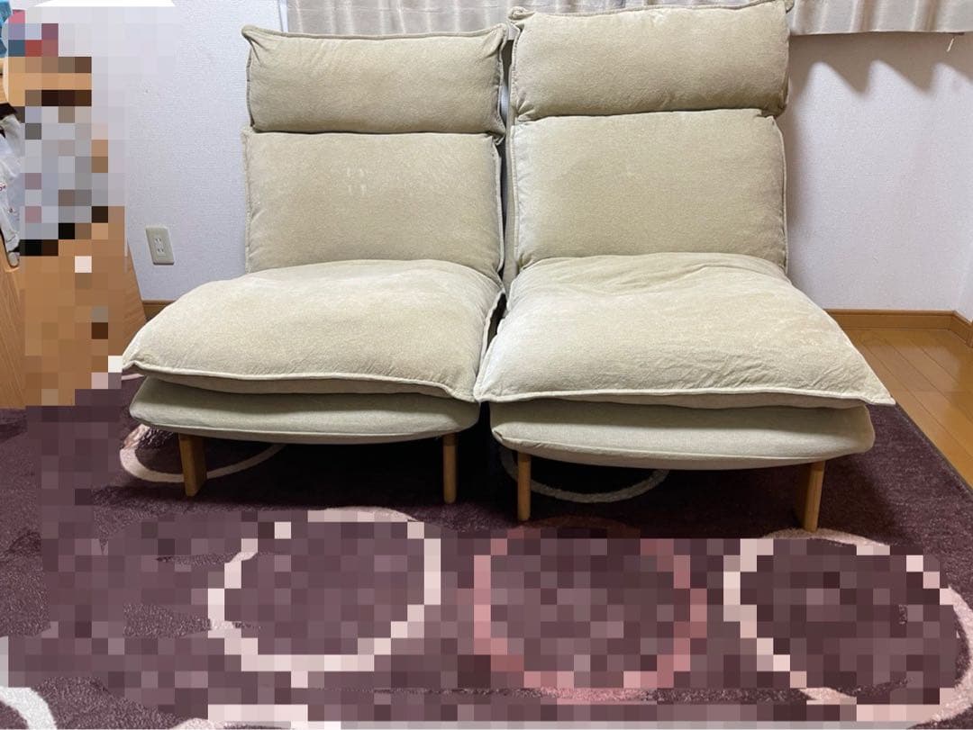 無印良品　ハイバックリクライニングソファ 二台セット（オットマン別売であり）