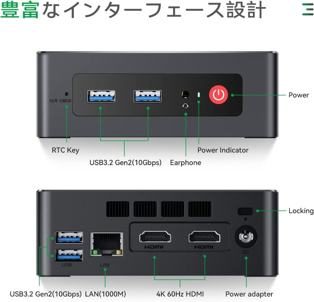 TRIGKEY ミニPC インテル第12世代 N100 Green G4