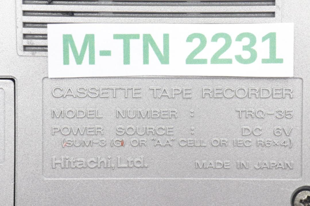 [M-TN 2231] 希少 ! 日立 TRQ-35 カセットテープレコーダー
