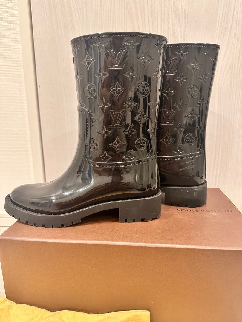 LOUIS VUITTON ドロップス ブーツ ブラック　長靴