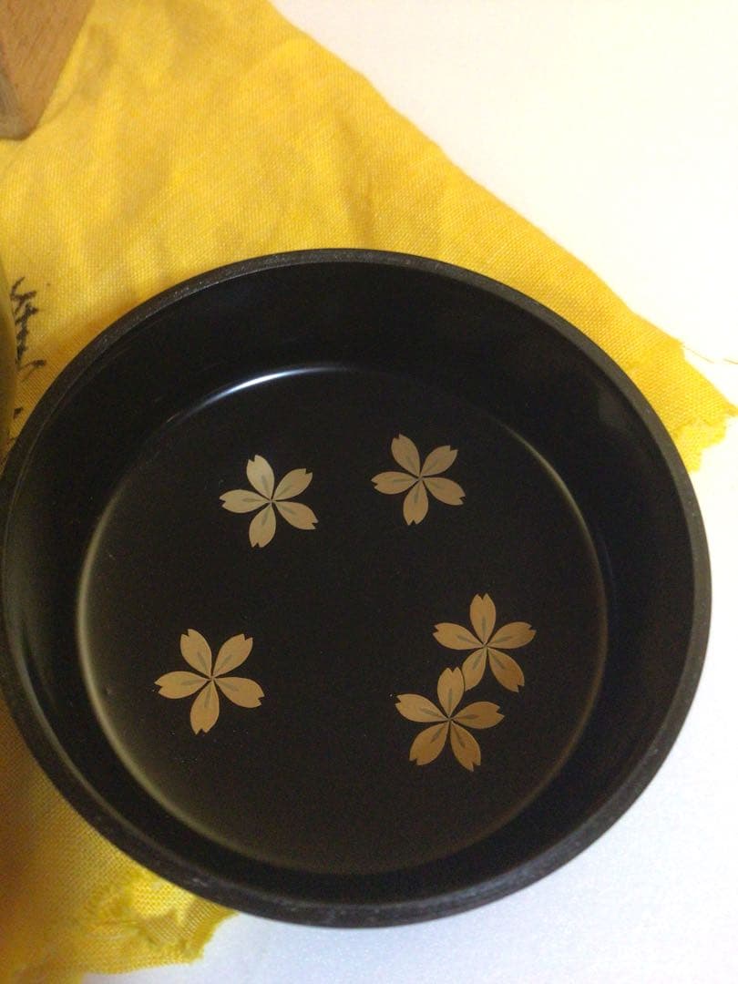 茶道具 棗 闇蒔絵 夜桜 共箱付き