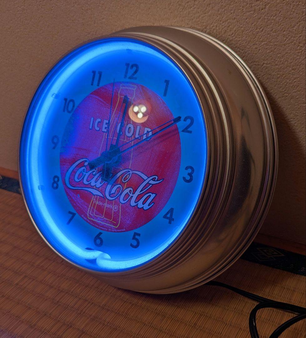 Coca-Cola ネオンライト掛時計 約30cm